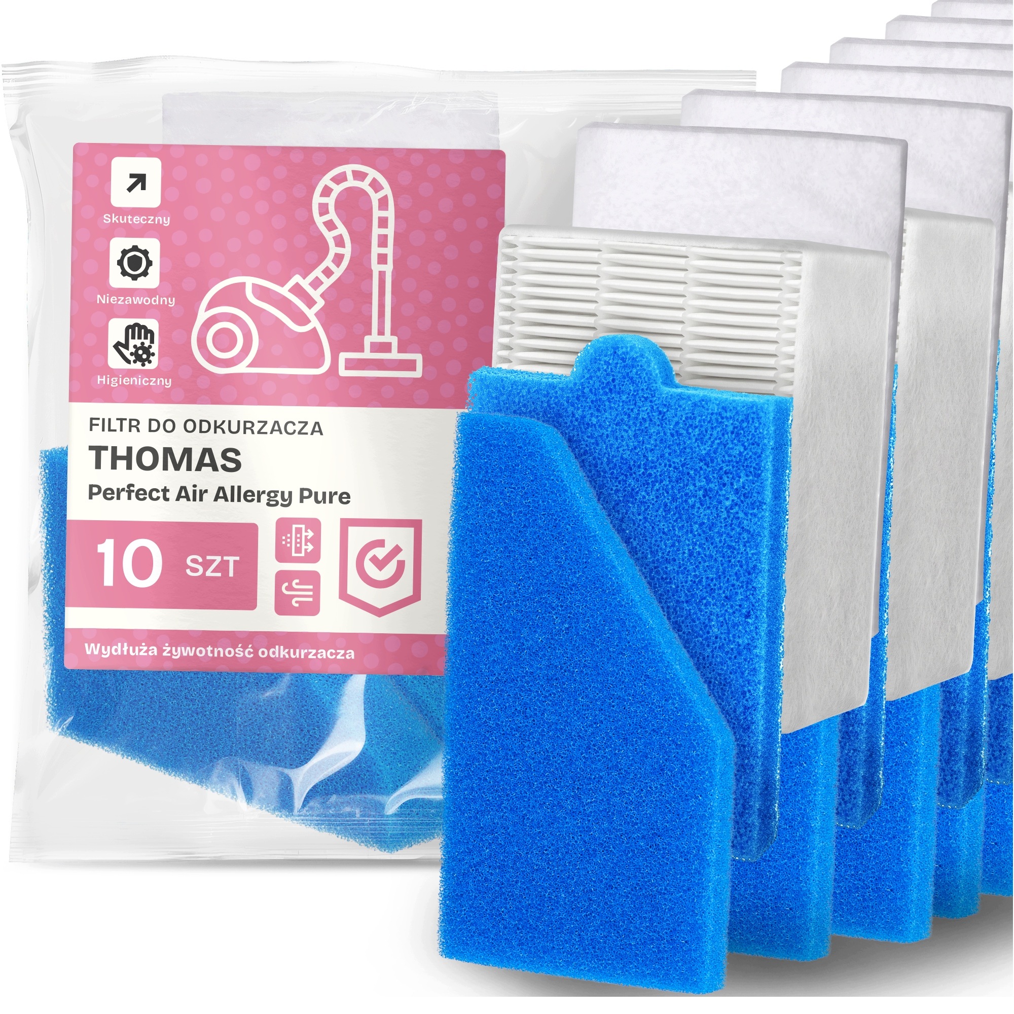 10 x Sada Filtrů pro vysavač Thomas Perfect Air Allergy Pure Filtry