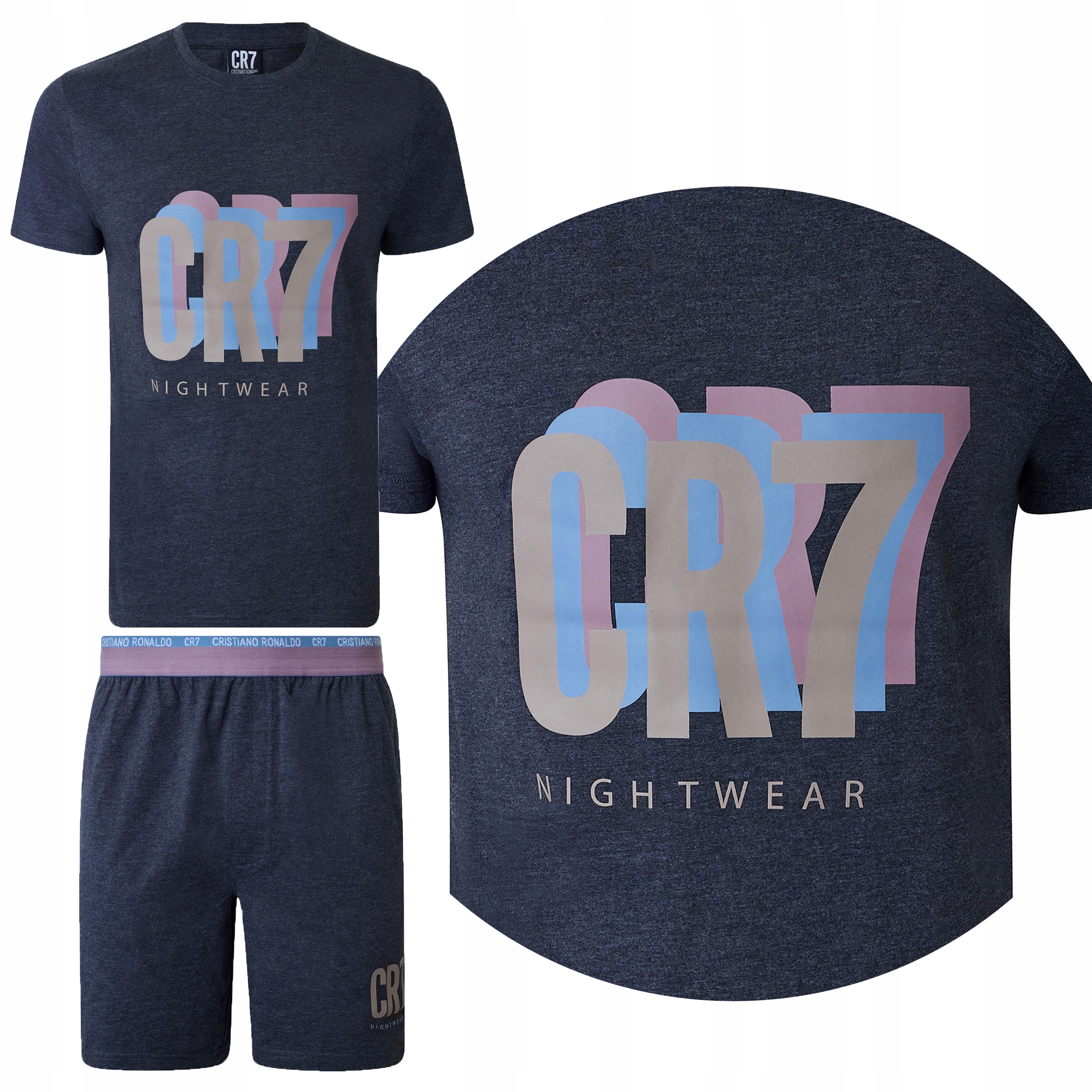 Pánské pyžamo CR7 bavlněné s krátkým rukávem Cristiano Ronaldo S