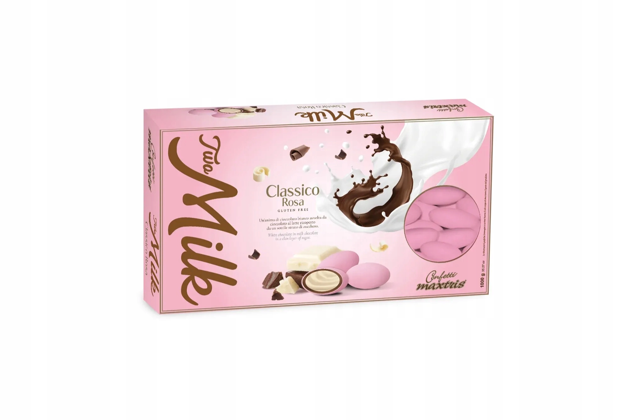 Maxtris Two Milk Classico Rosa 1kg Italské dragées růžové klasické