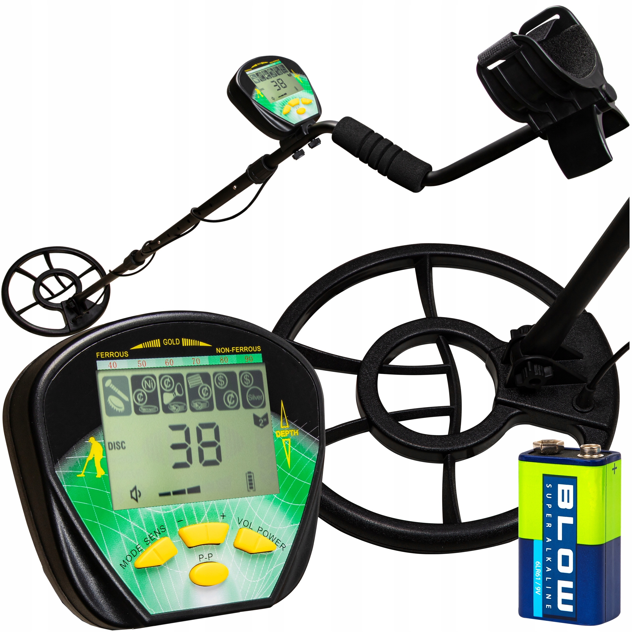 Profesionální Detektor Kovů LCD Detektor Nastavení Teleskop Na Baterie