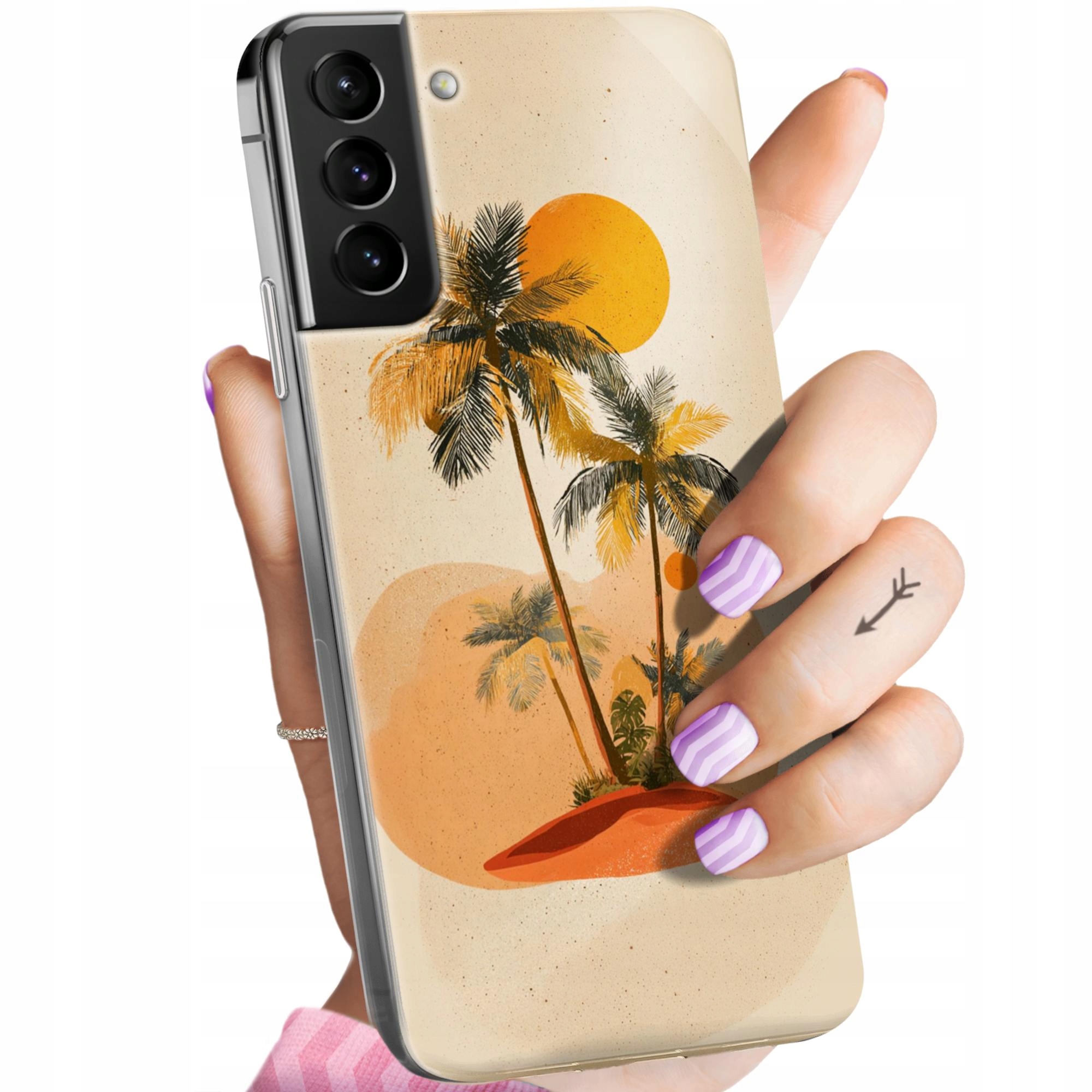 Etui Do Samsung Galaxy S21 Ultra 5G Palmy Dżungla Egoztyka Tropikalne
