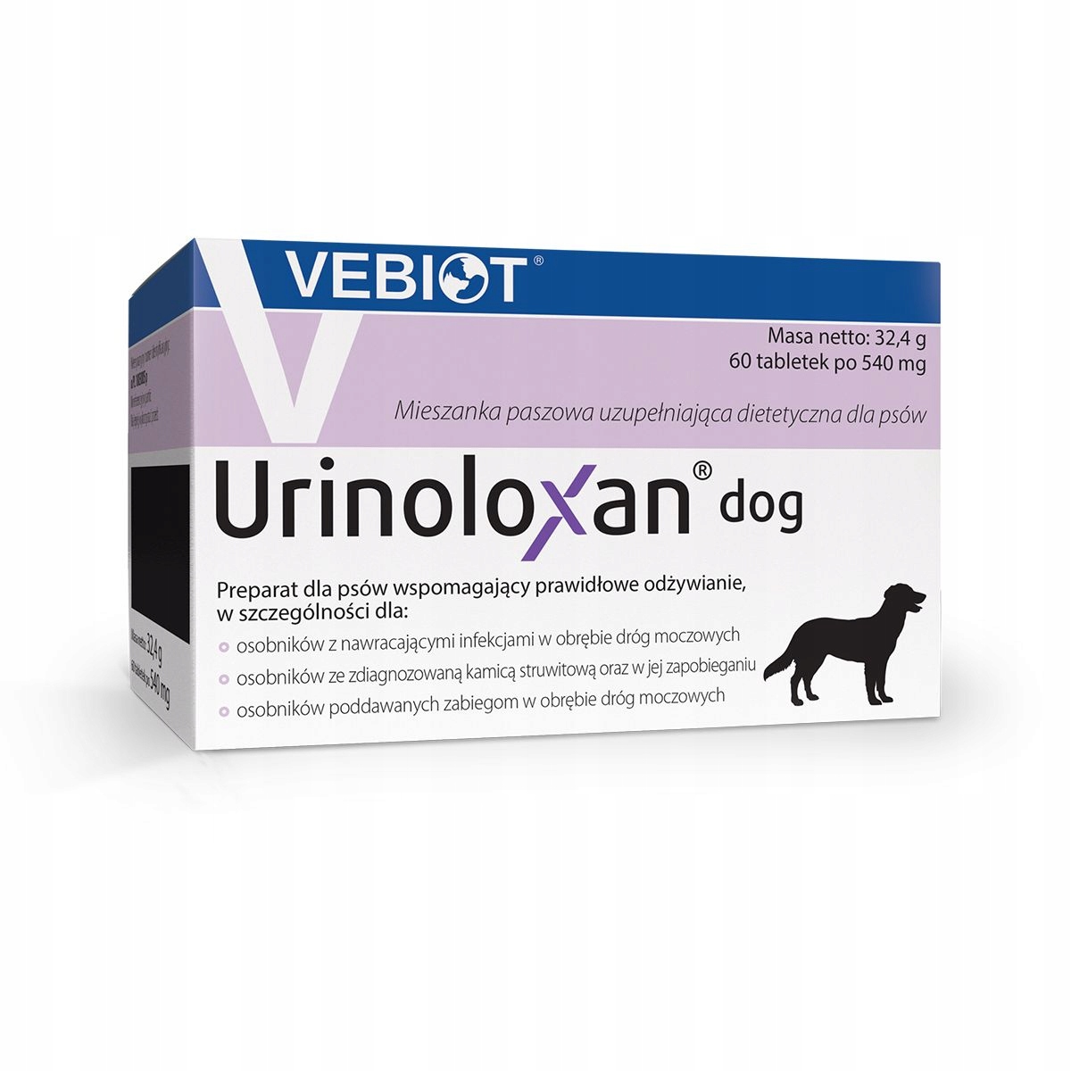 Levně Nutrifarm Sp. z o.o. Vebiot Urinoloxan Doplněk pro psa 60 tablet