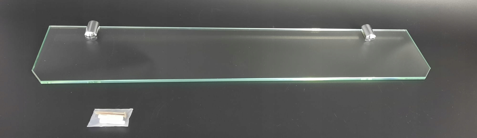 Półka szklana bez ramki 60 cm Chrom, szkło 6mm przeźroczyste Marka Andex