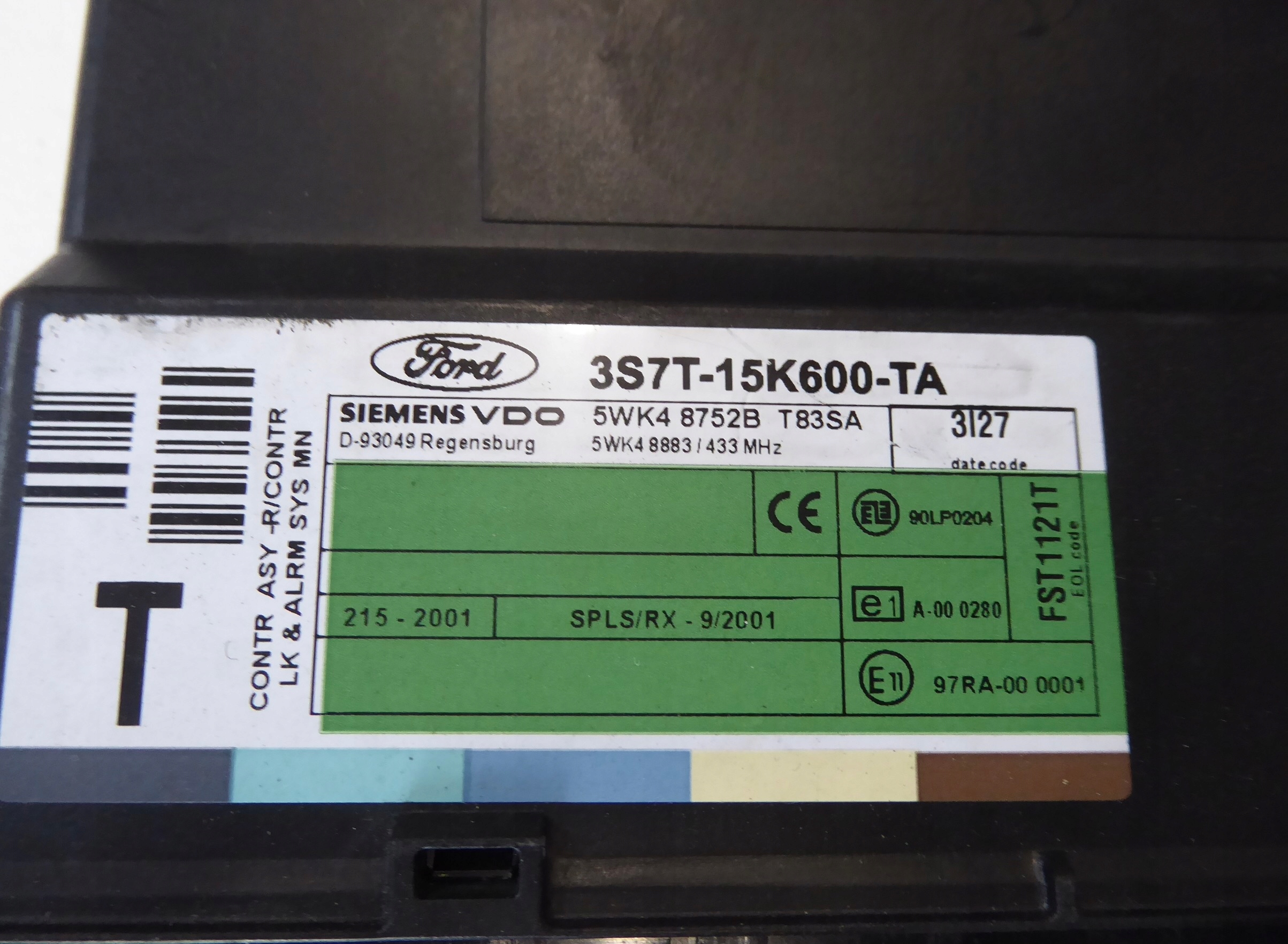ZESTAW START IMMO Computer Bedienteil FORD MONDEO MK3 2.0 TDCI