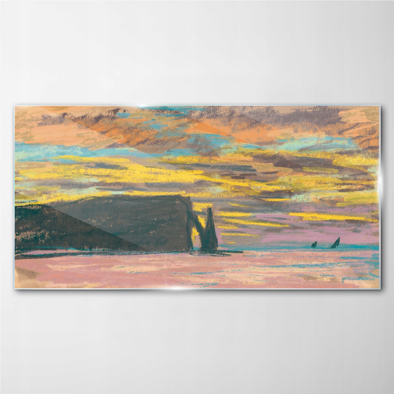 

Obraz szklany Zachód słońca Claude Monet 140x70 cm