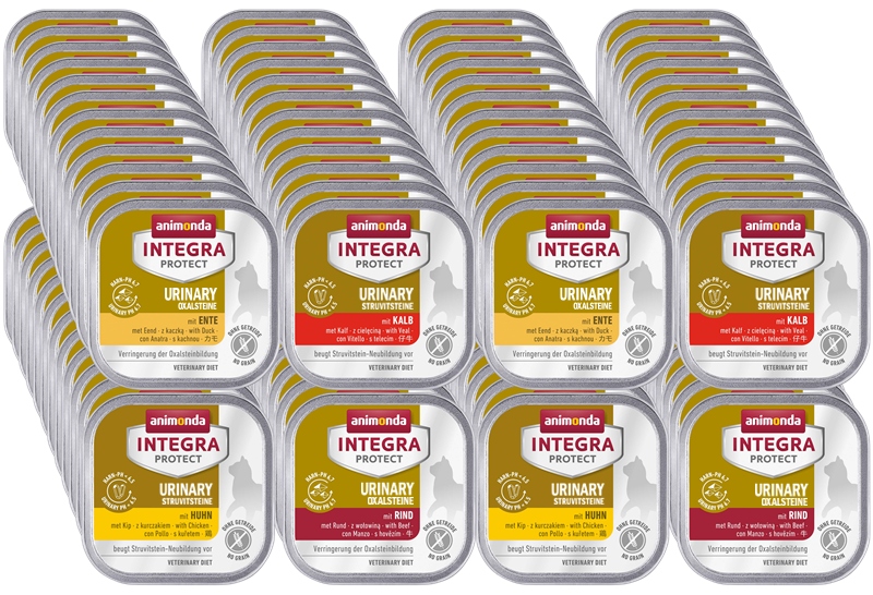 Levně Animonda Integra Urinary Struvite Oxal 96x100g MIX 4 příchutí