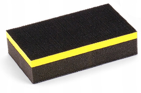 KLOCEK SZLIFIERSKI Z RZEPEM DWUSTRONNY TWARDY 70x125 mm