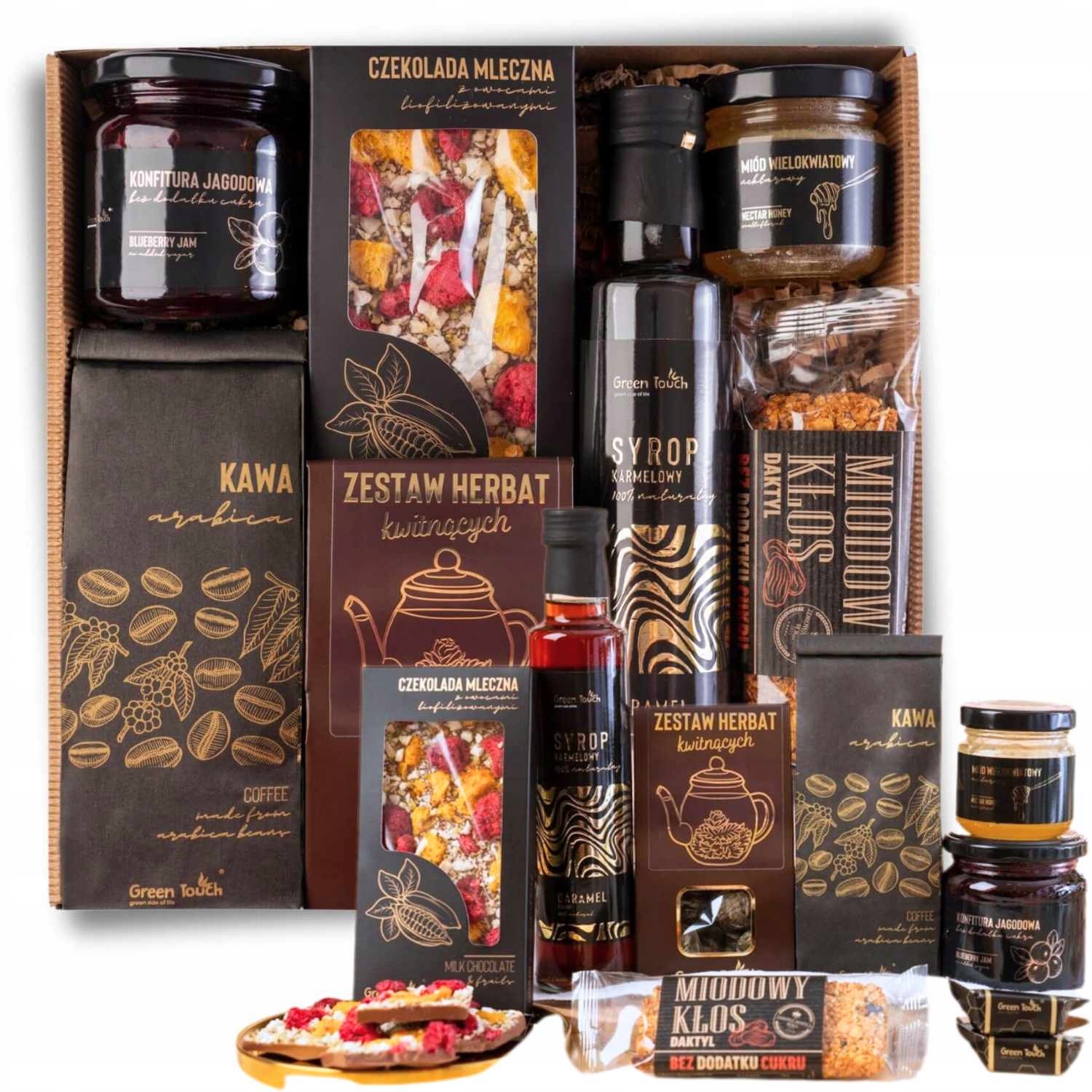 Kosz Prezentowy Zestaw Herbat Kwitnących Na Wielkanoc Wielkanocny