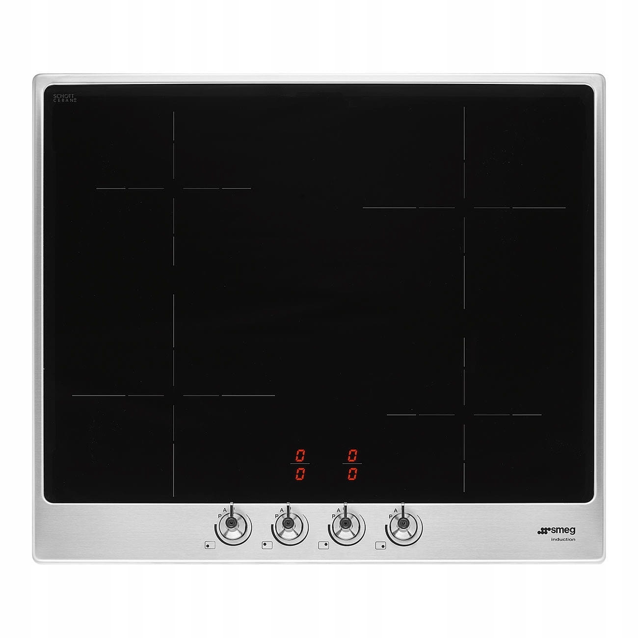 Płyta indukcyjna 60cm 4 strefy 9 poziomów Smeg SI364FXM