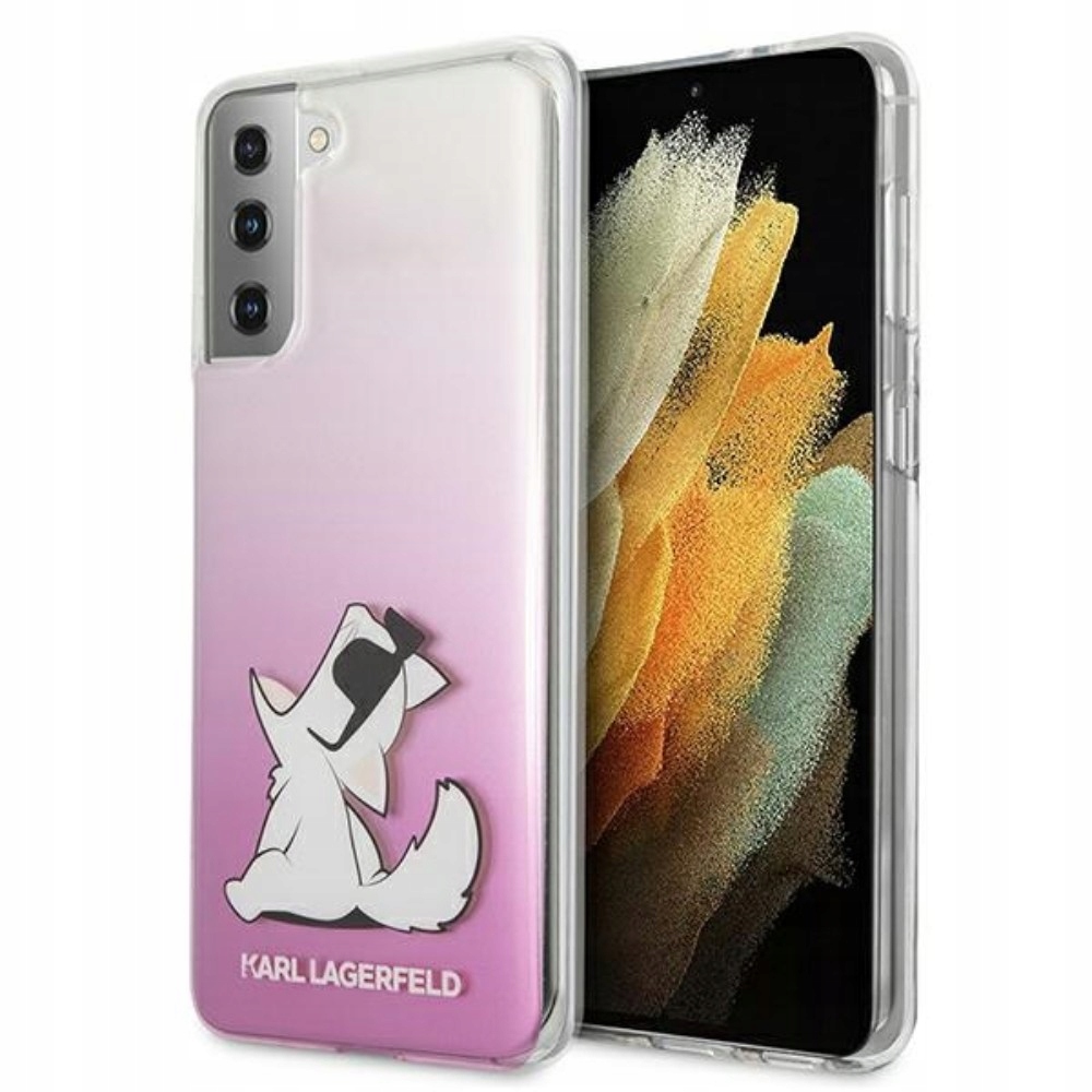 Etui Karl Lagerfeld Choupette Fun na Samsung Galaxy S21 Ultra różowe
