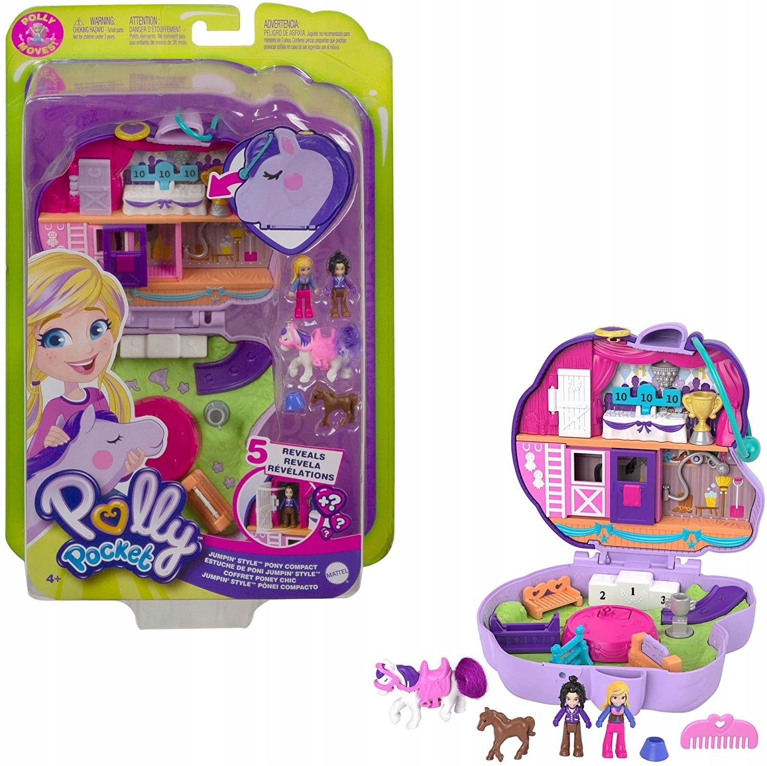 

Polly Pocket Zestaw kompaktowy Wyścigowy kucyk