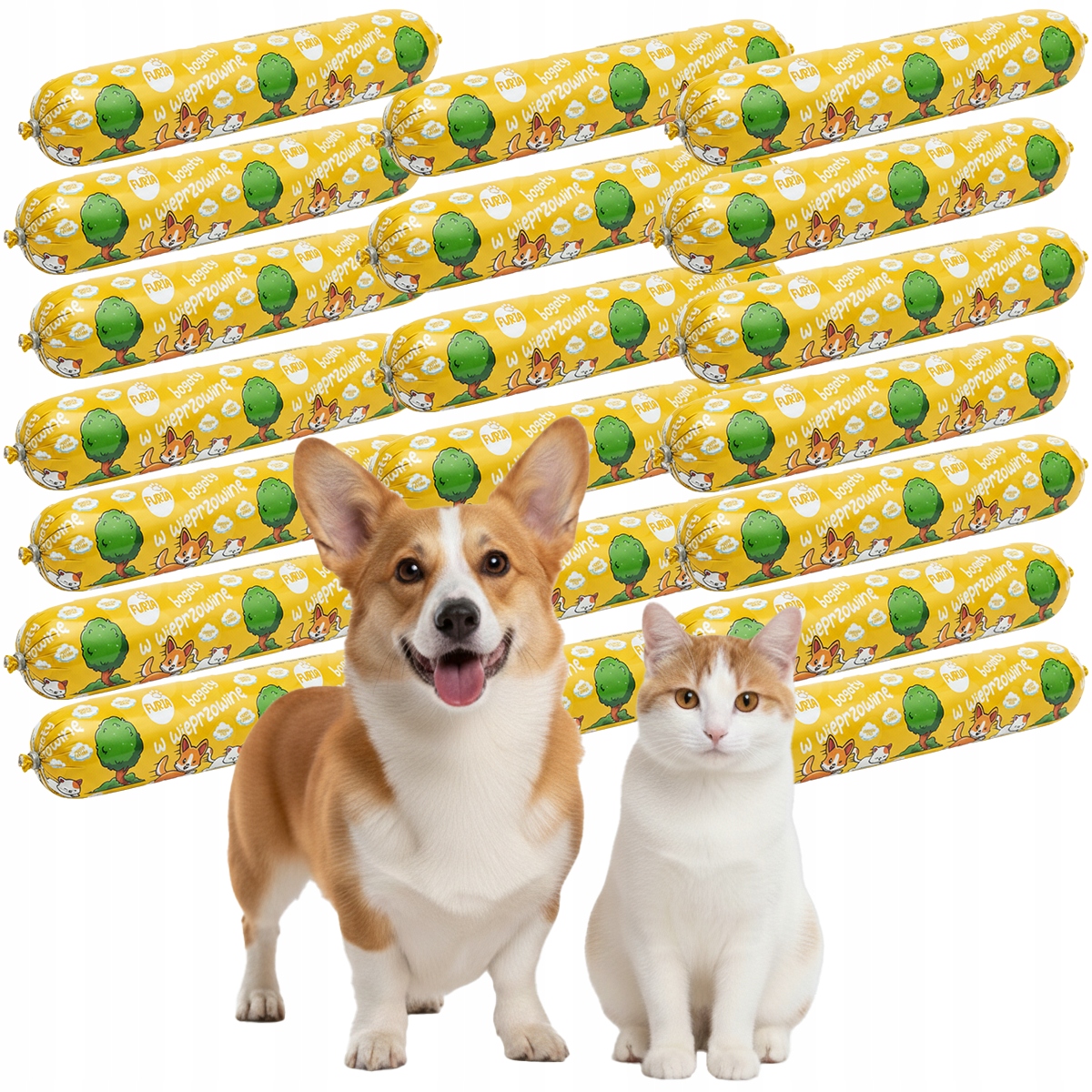 Levně Krmivo Pro Psy A Kočky Vlhké Krmivo Drůbeží Tyčinka 19 x 1 kg Furia