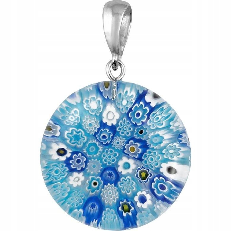 Dámský vícebarevný přívěsek Harf sklo murano kolečko