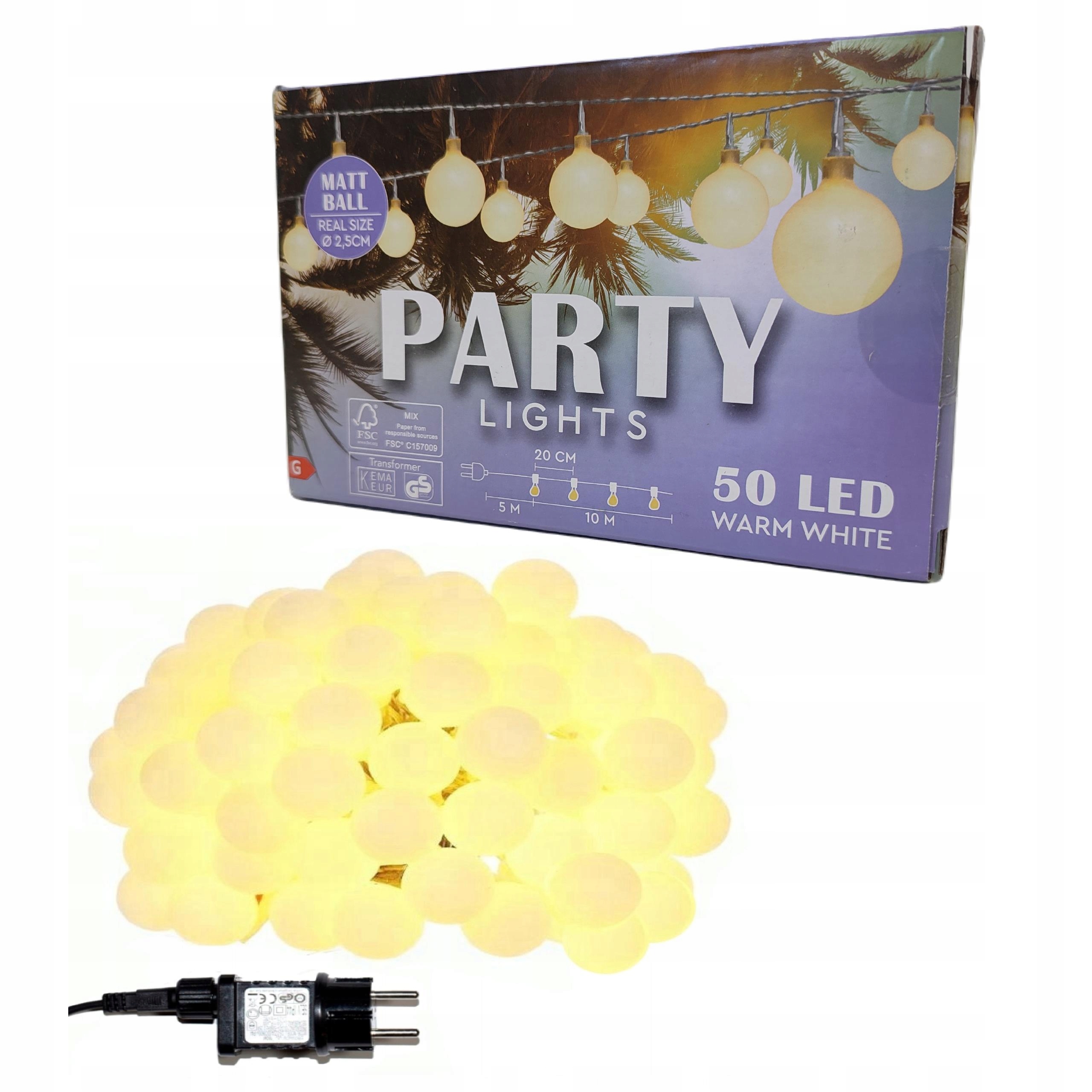 LAMPKI SIECIOWE 50 LED NA BALKON TARAS 15m