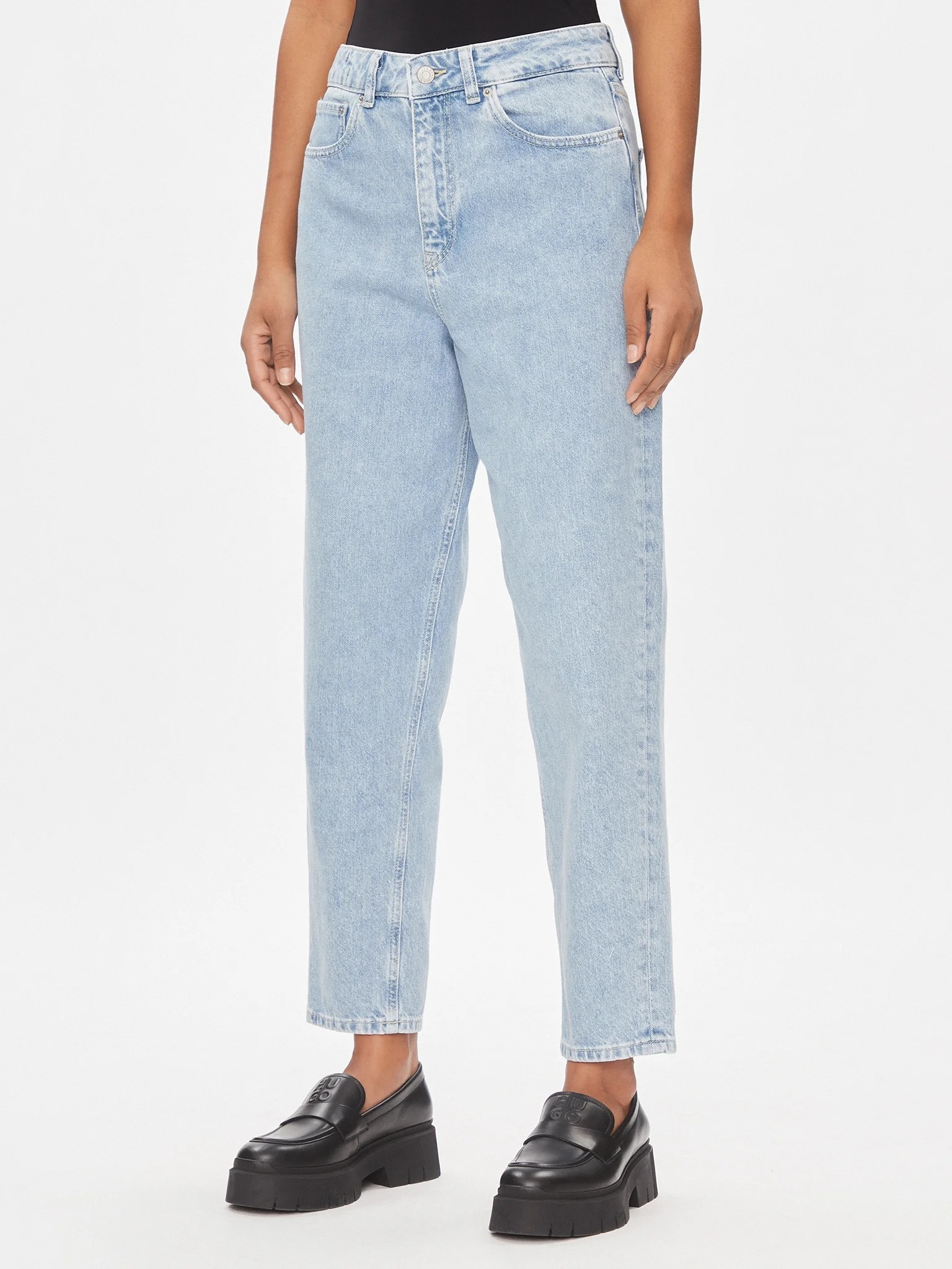 Jjxx Džíny Mom Jeans Vysoký Pas Světle Modré 100 Bavlna 27/32 6FA