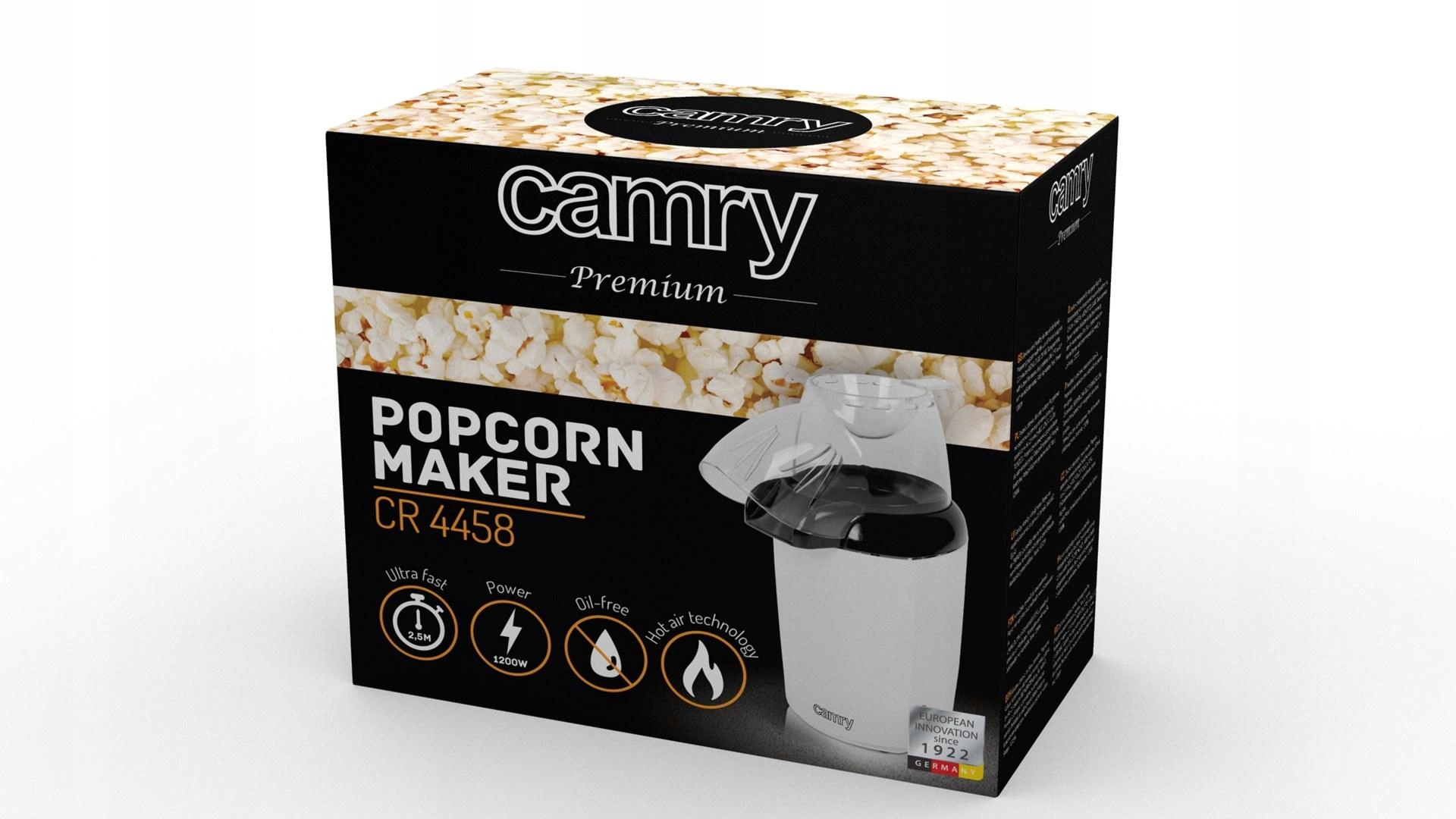 Maszyna do popcornu Adler Camry Cr 4458 1200W kolor biały