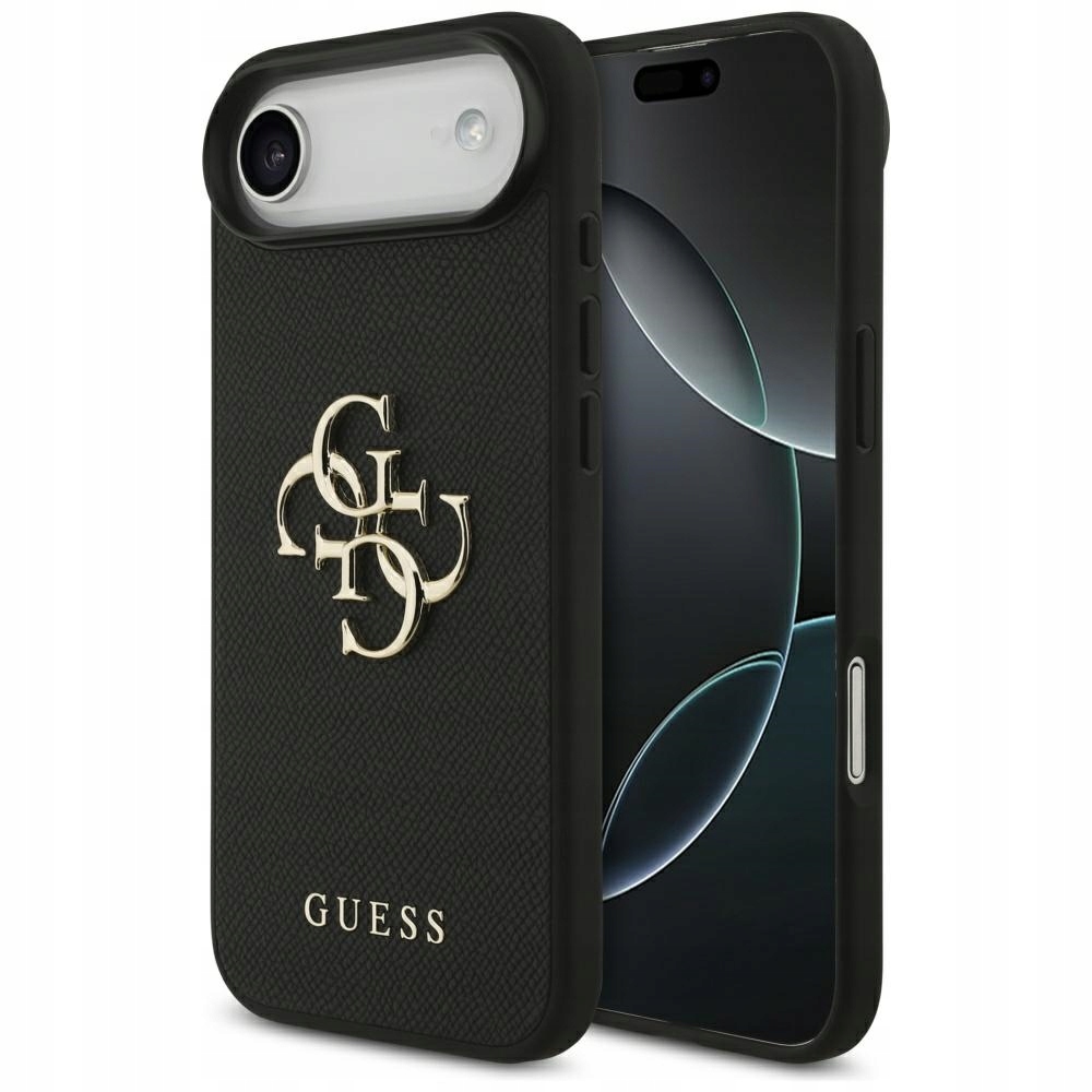 Pouzdro Guess Grained Big 4G & Classic Logo pro iPhone Air, černé