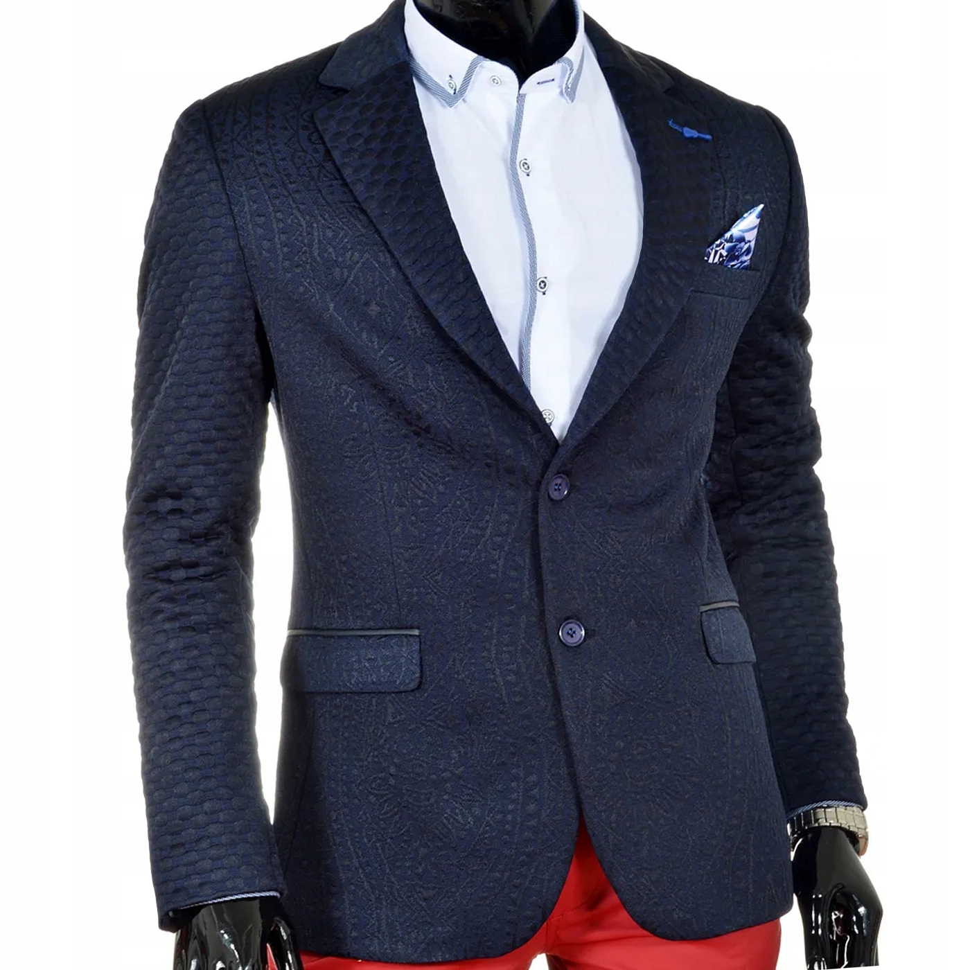 Sako Casual Elegant s reliéfním vzorem Unikát Slim Fit