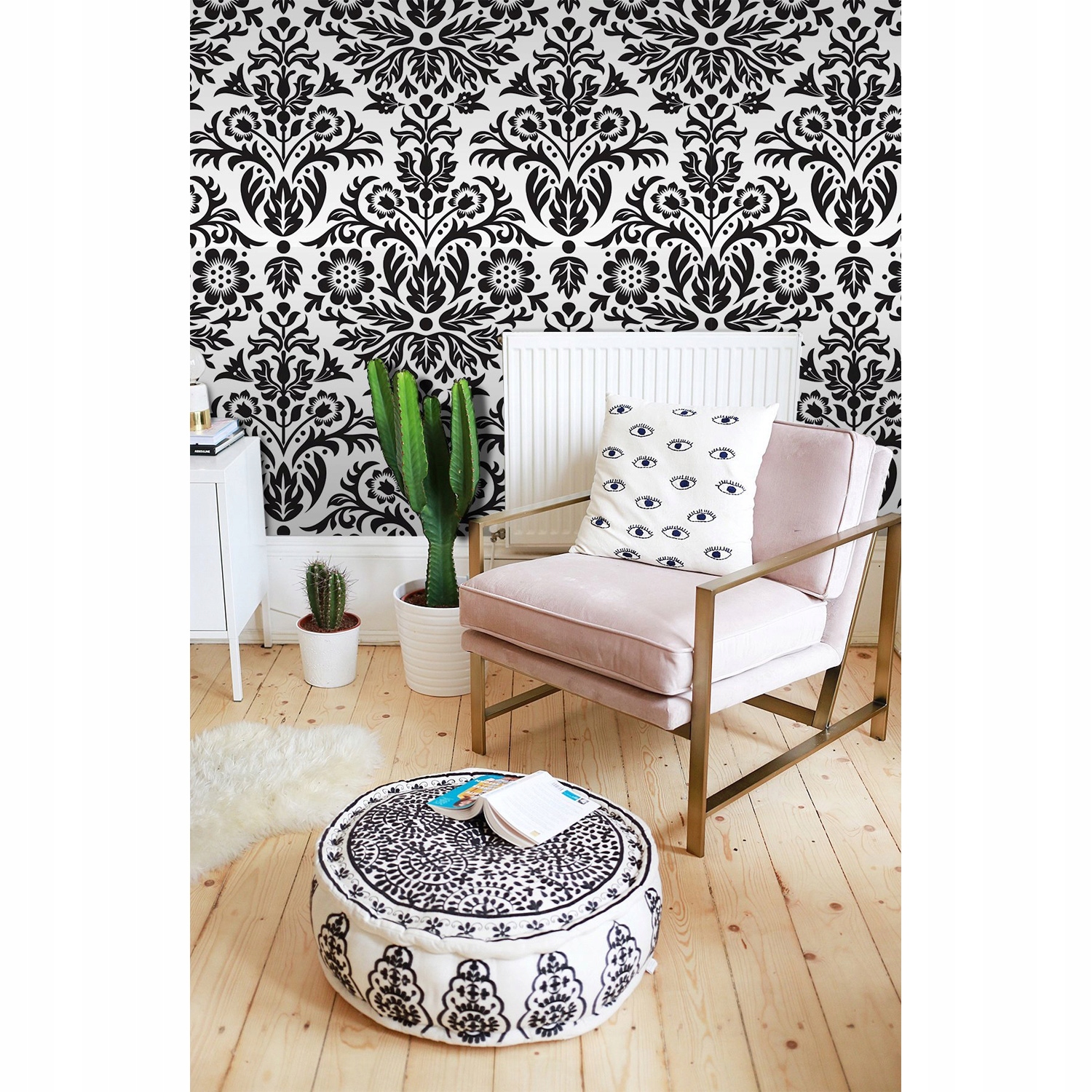

Samoprzylepna fototapeta Damask kwiatowy 250x250cm