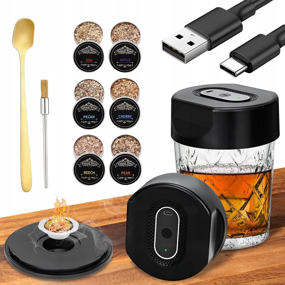 Sada na vaření whisky Elektrická pistole s lžičkou a Usb kartáčem