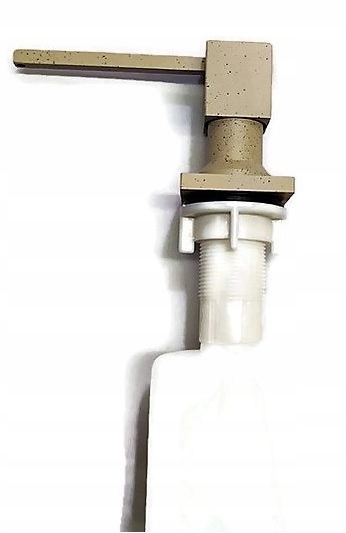 DOZOWNIK METALOWY NA PŁYN MYDŁO ZLEW KWADRATOWY PIASEK JASNY Marka EVG