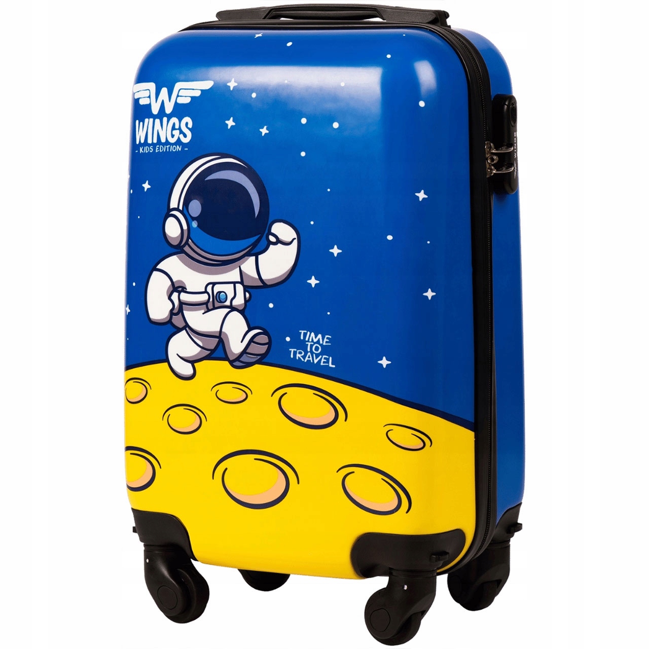 Mała Dziecięca Walizka Kabinowa Xs 28L 18" Wings Niebieski Astronauta