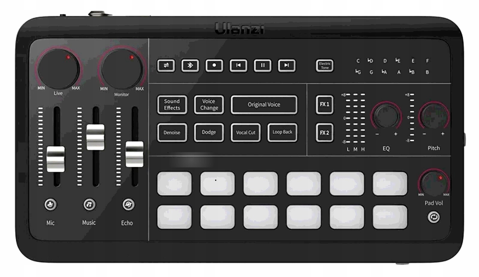 Interfejs audio Ulanzi Ucaster AX01 do streamów podcastów