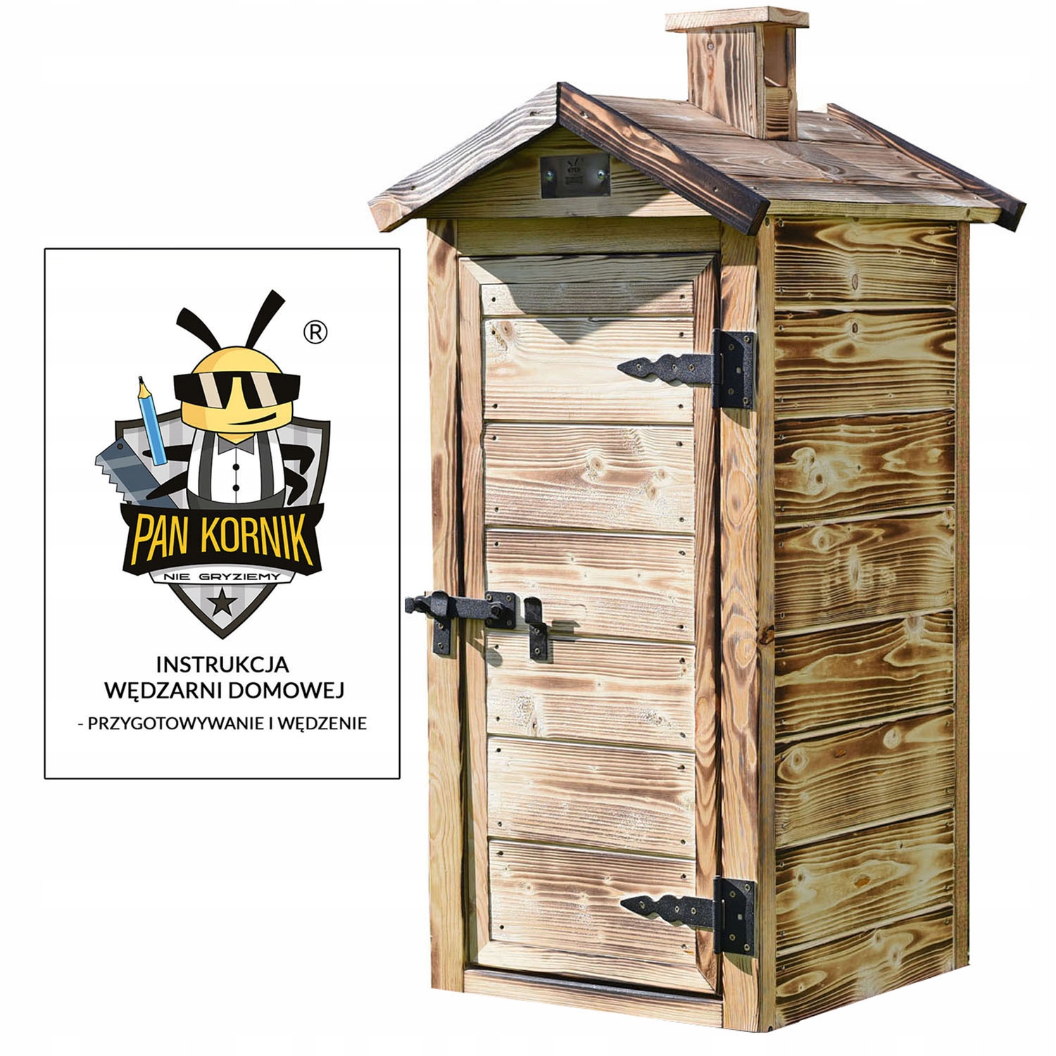 WĘDZARNIA OGRODOWA DREWNIANA SOLIDNA DOMOWA OPALANIE PANKORNIK KOMORA