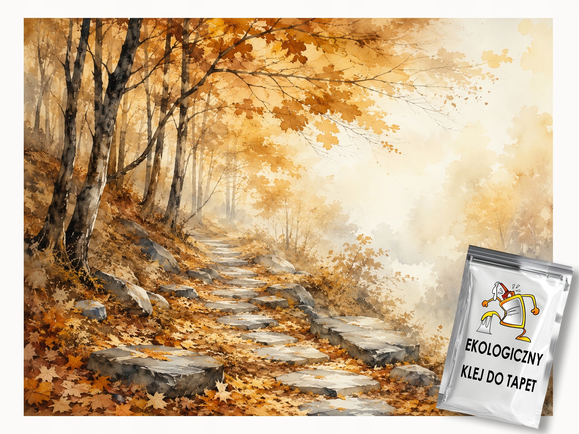 Fototapeta Flizelina Hory Stezka Stromy Podzim Mlha 350x250 110g