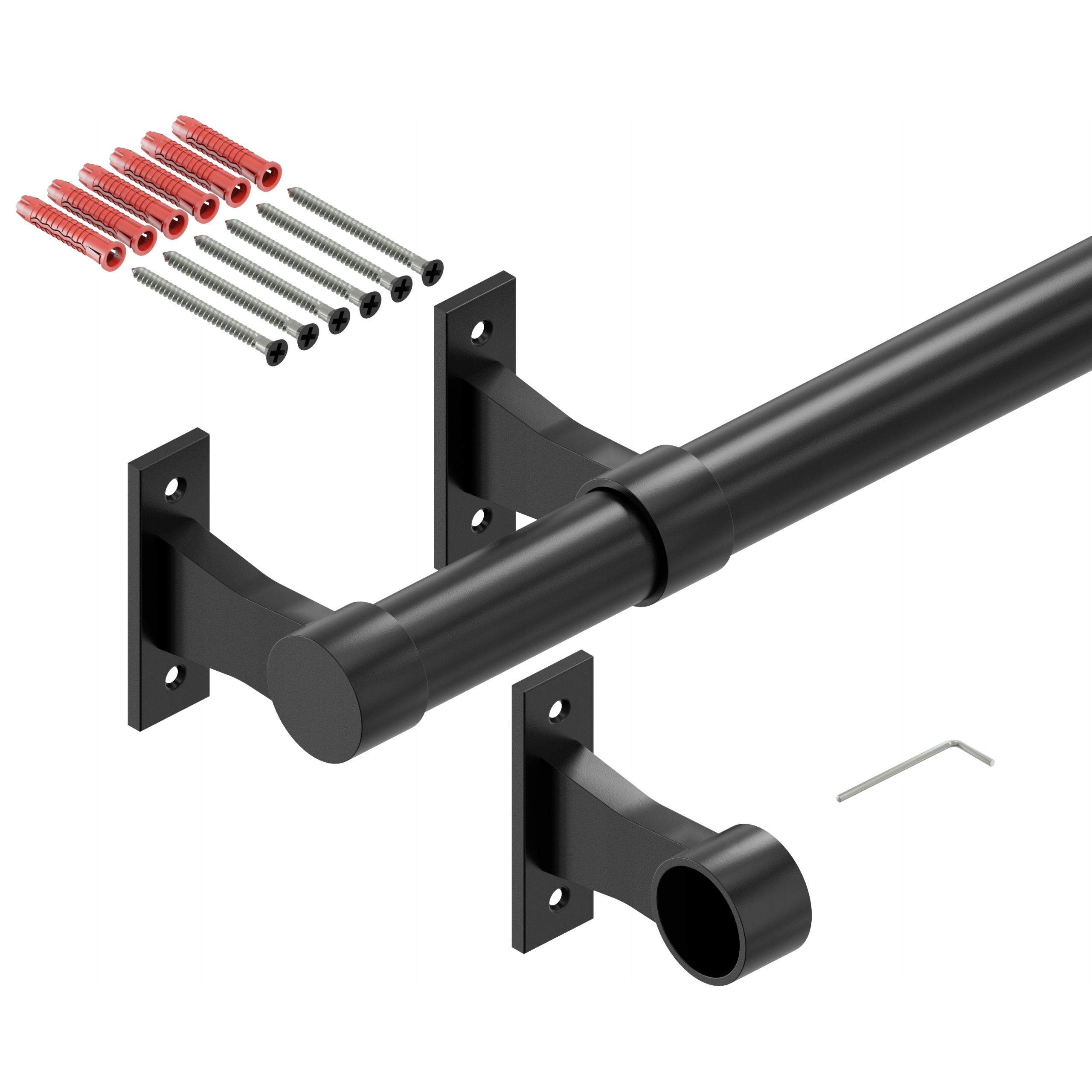 Zábradlí Na Schody Zábradlí Schodišťové Černé Úchytky Ø 32 mm Elen 250 cm
