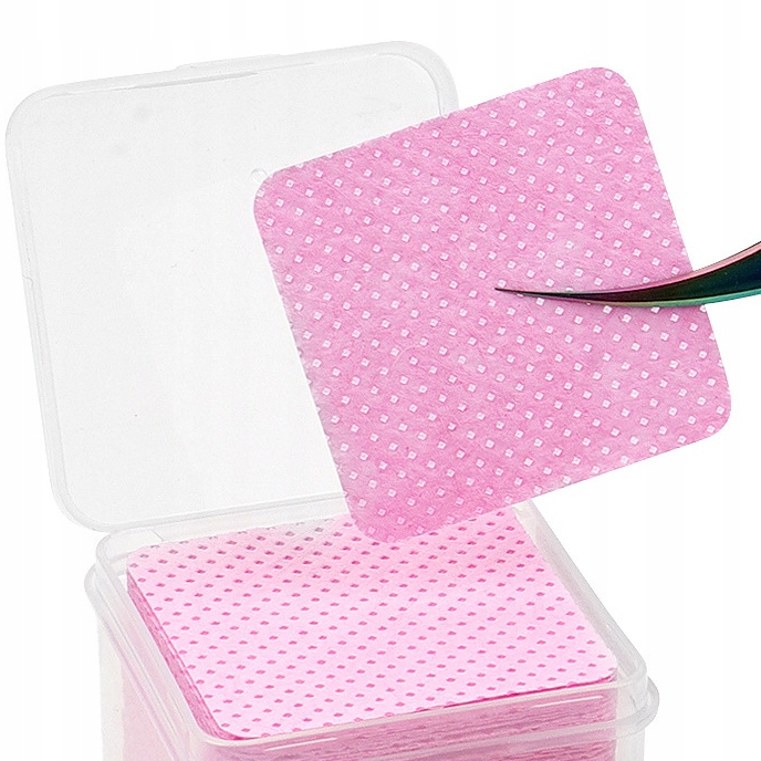 Waciki bezpyłowe perforowane pudełko 200szt różowe Kod producenta 5905679225097