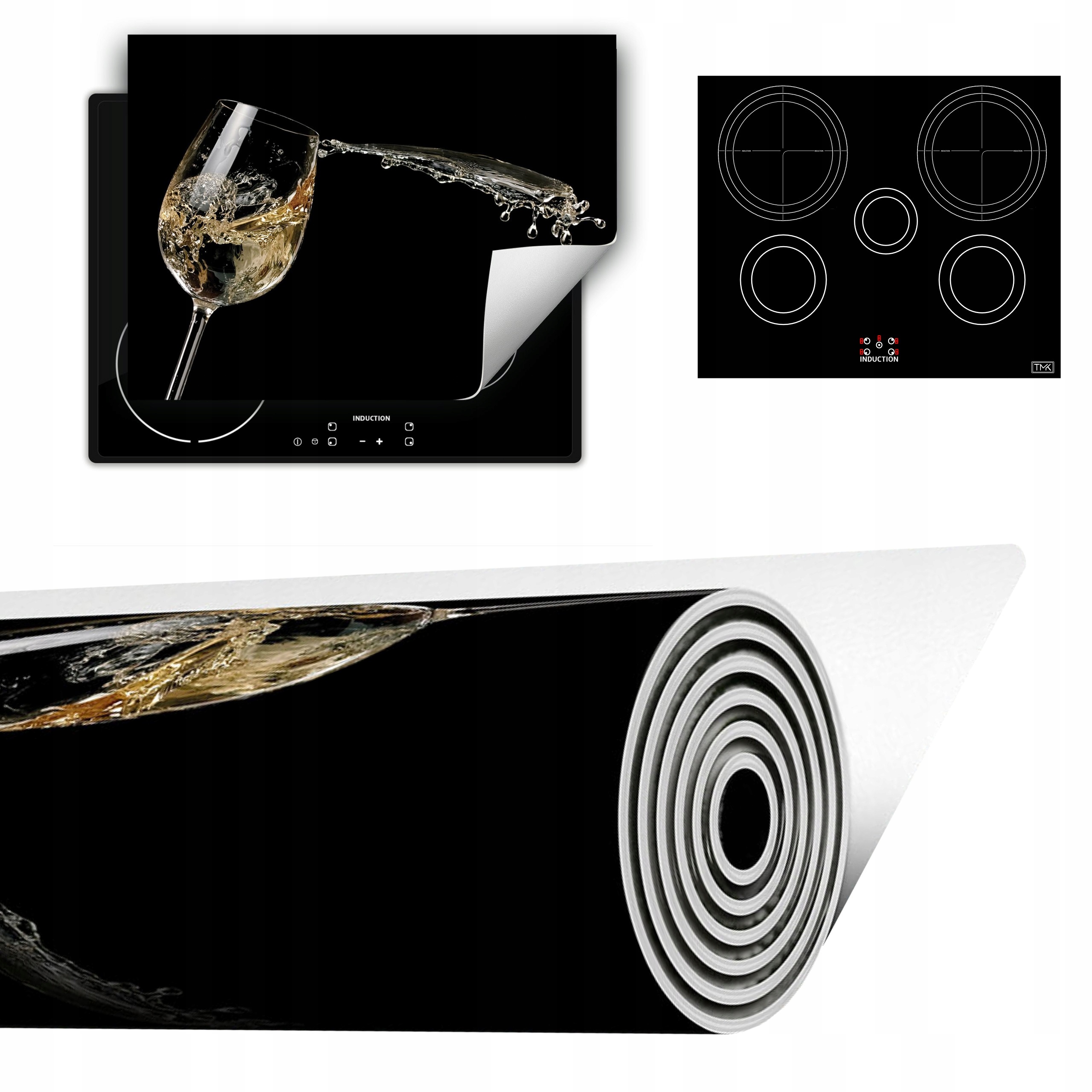 Vinylová Podložka Do Kuchyně Více Místa 70x52 černá víno