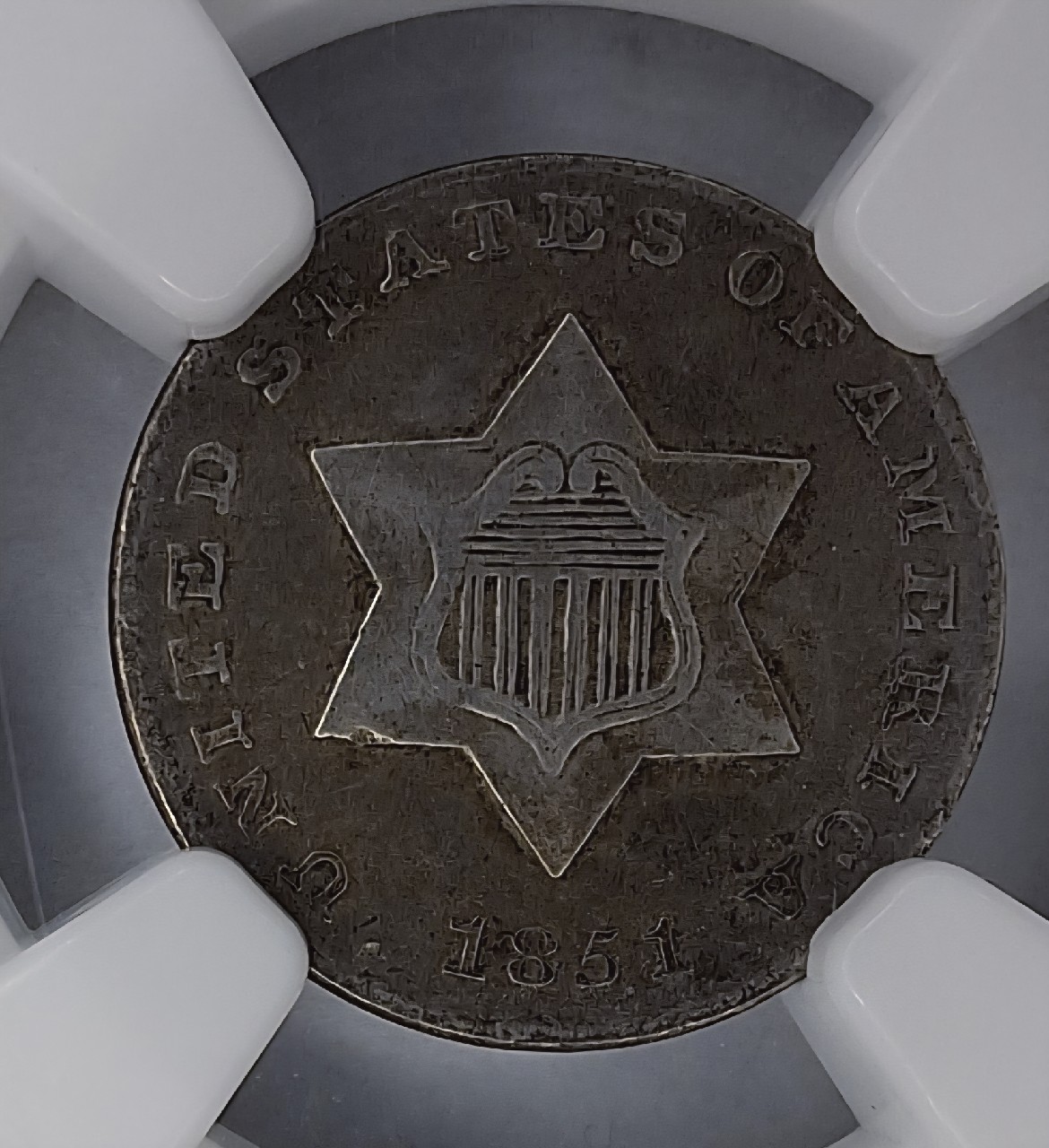 USA - 3 Centy - 1851 - Very Fine Details NGC