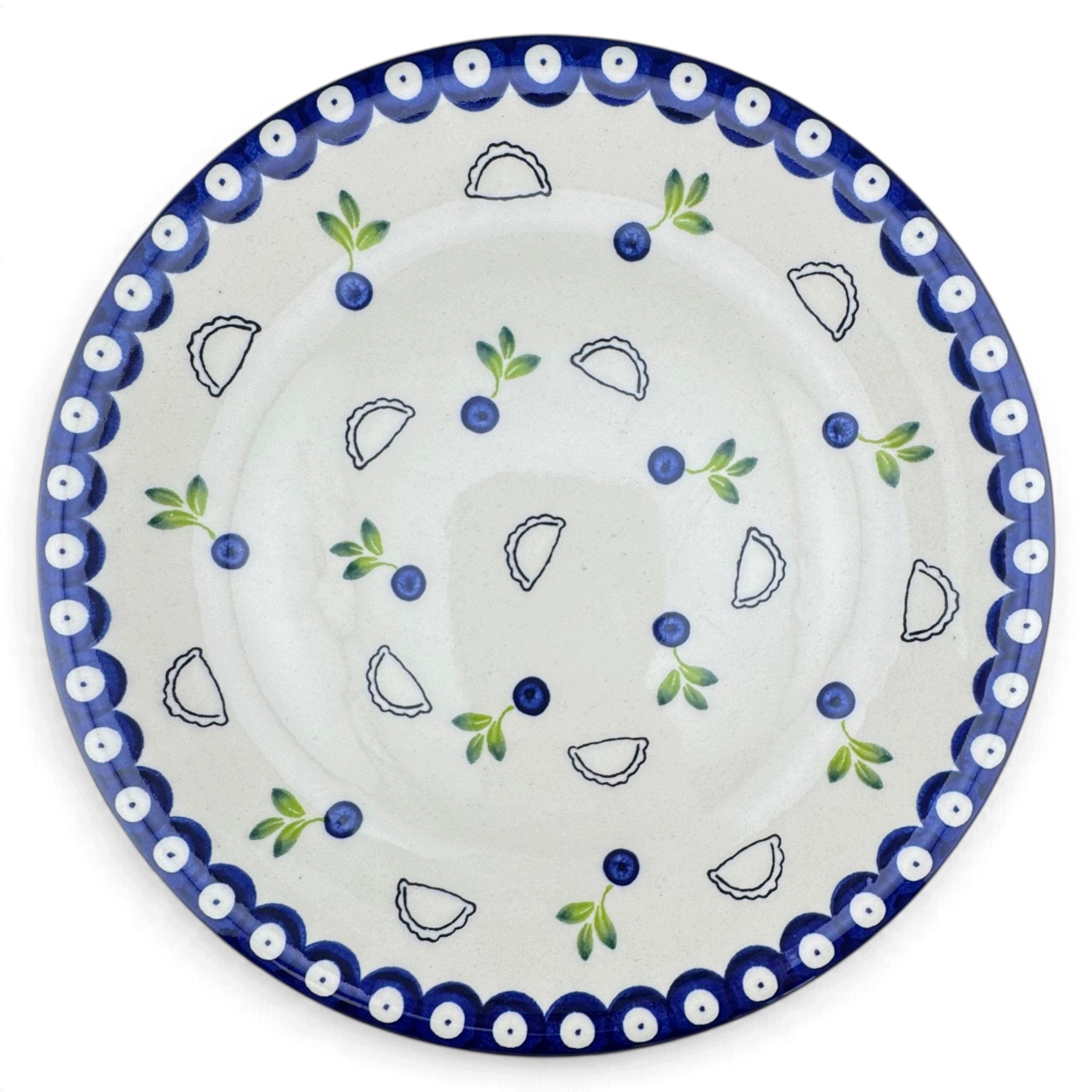 Talerz obiadowy płytki 25 cm Pierogi z jagodami P1-PZJ Ceramika Bolesławiec