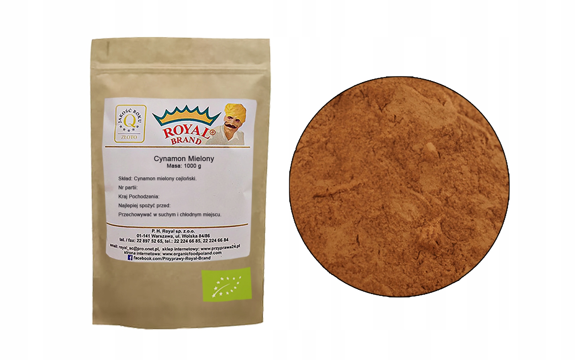 Levně Cejlonská skořice mletá Bio 1 kg Ekologická