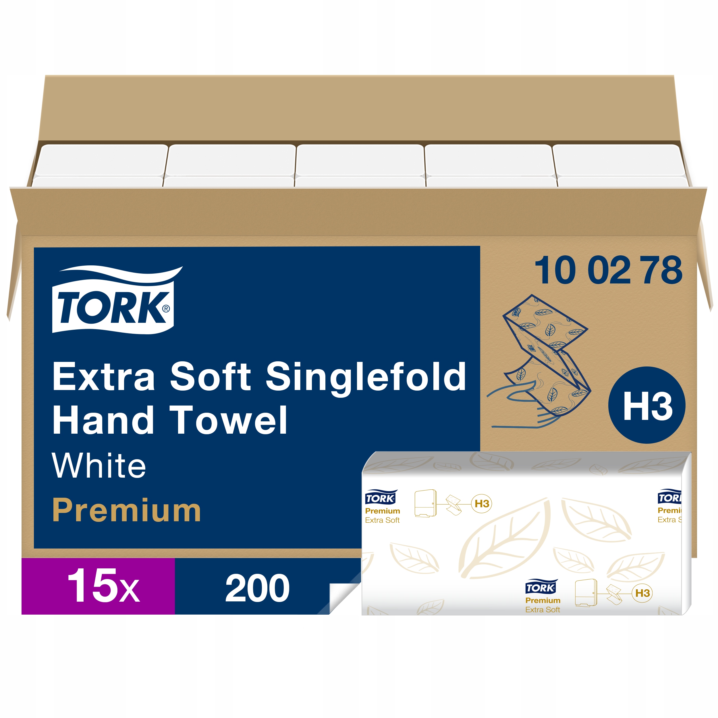 Tork 100278 Ręczniki Zz extra miękkie 3000 listków, składane, chłonne