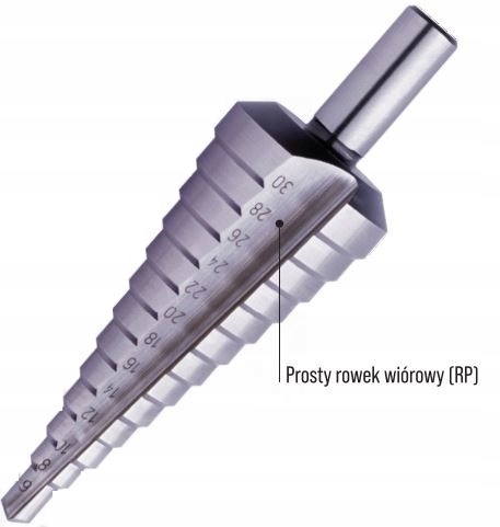 Stalco Perfect Wiertło stopniowe Hss ø 6-30mm skok 2mm S-72524