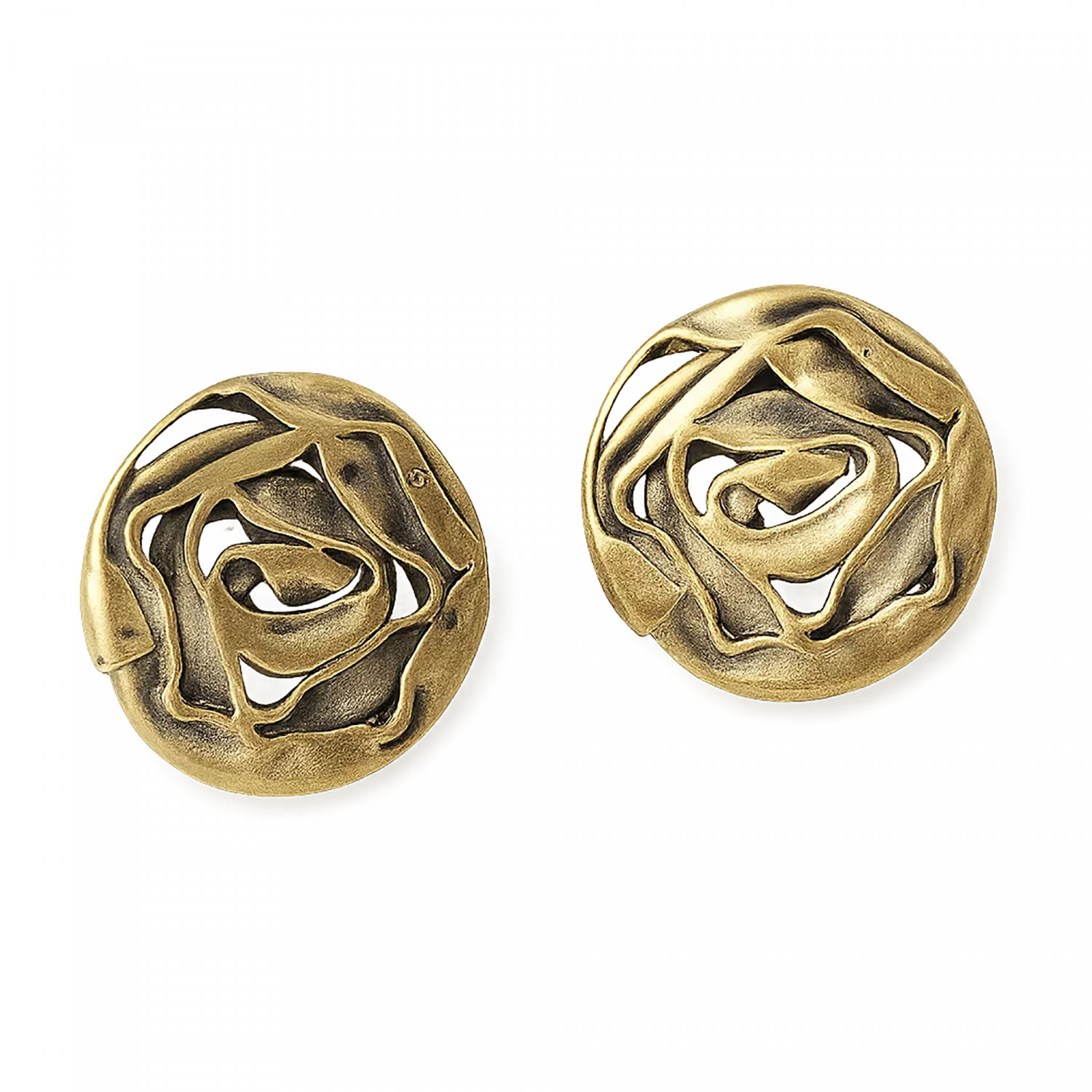 Dámské Náušnice Harf stříbro s květem