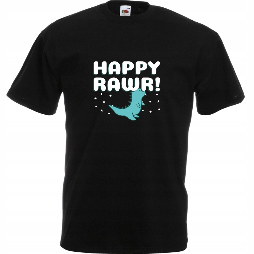 

Koszulka happy rawr dinozaur XXL czarna