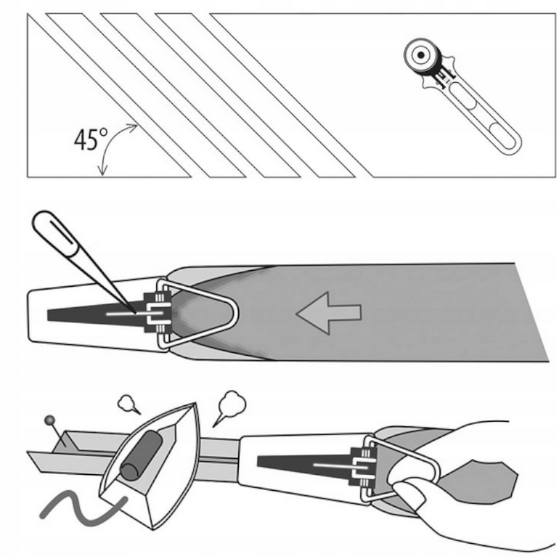 Zwijacz do ręcznego zaprasowywania lamówki (12mm) Marka TEXI