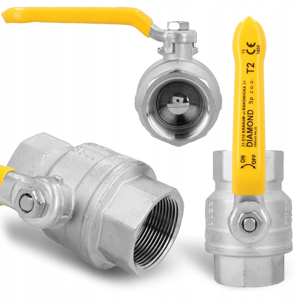 Kulový Kohout Mosazný kohout na plyn s rukojetí DN32 1 1/4