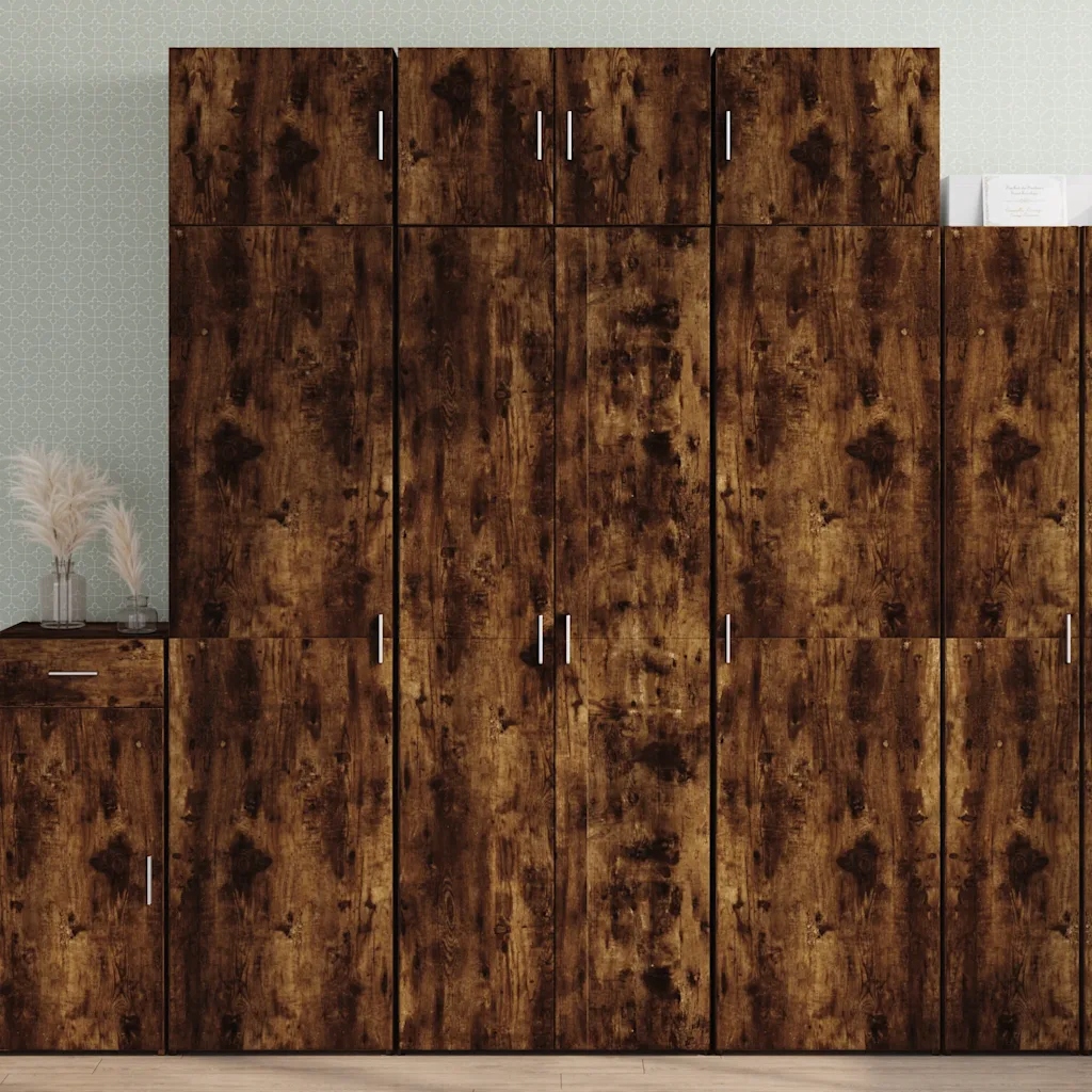 Skříň highboard kouřový dub 70 x 42,5 x 185 cm kompozitní dřevo Hnědá 32814