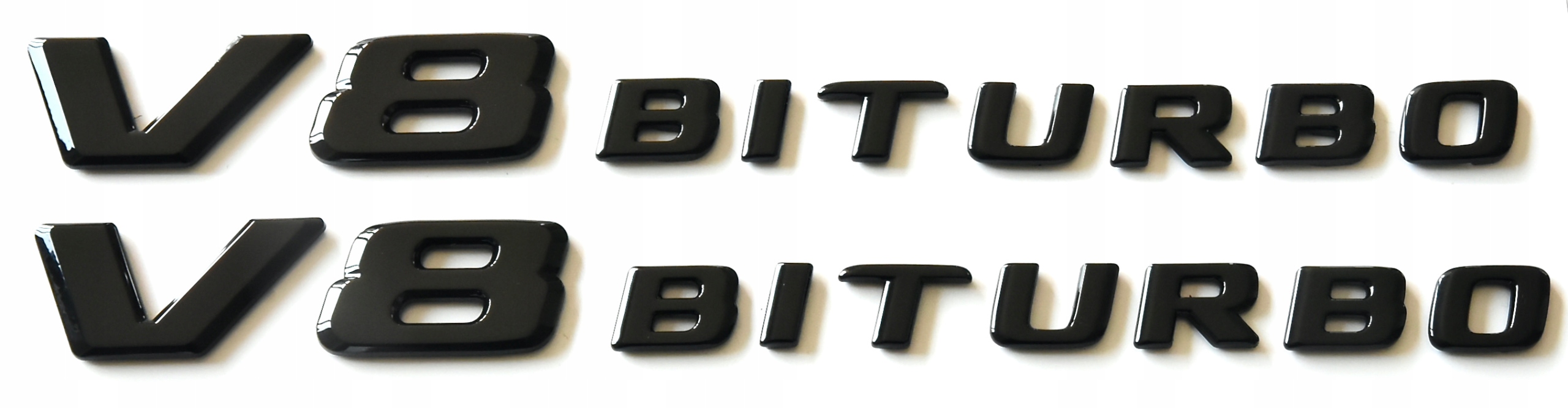 

Mercedes V8 Biturbo emblemat znaczek czarny (para)