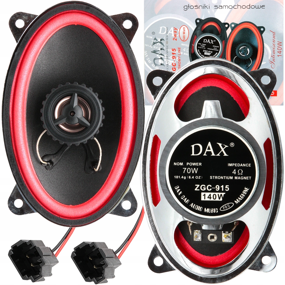 GŁOŚNIKI SAMOCHODOWE DAX 4X6" DO FIAT PUNTO DOBLO TIPO CROMA DUCATO IVECO