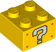 

Lego 3003pb118 Klocek 2x2 Mario żółty Nowy (2g)