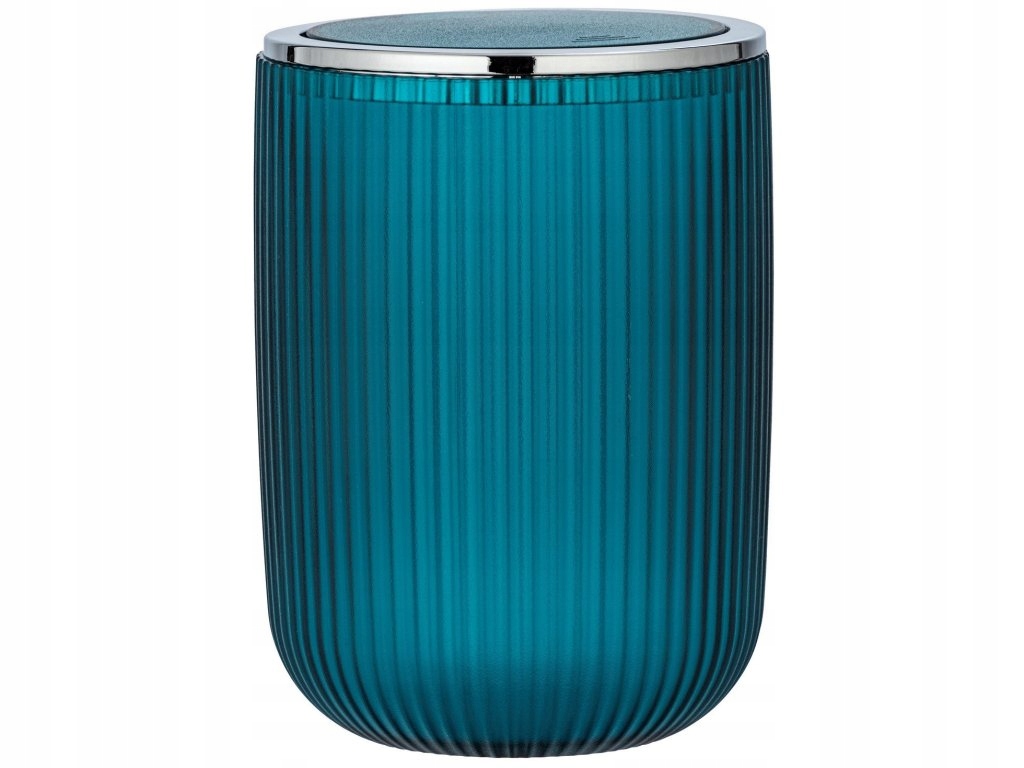 Levně Koupelnový koš Agropoli s otočným víkem, S, petrolejový, Wenko