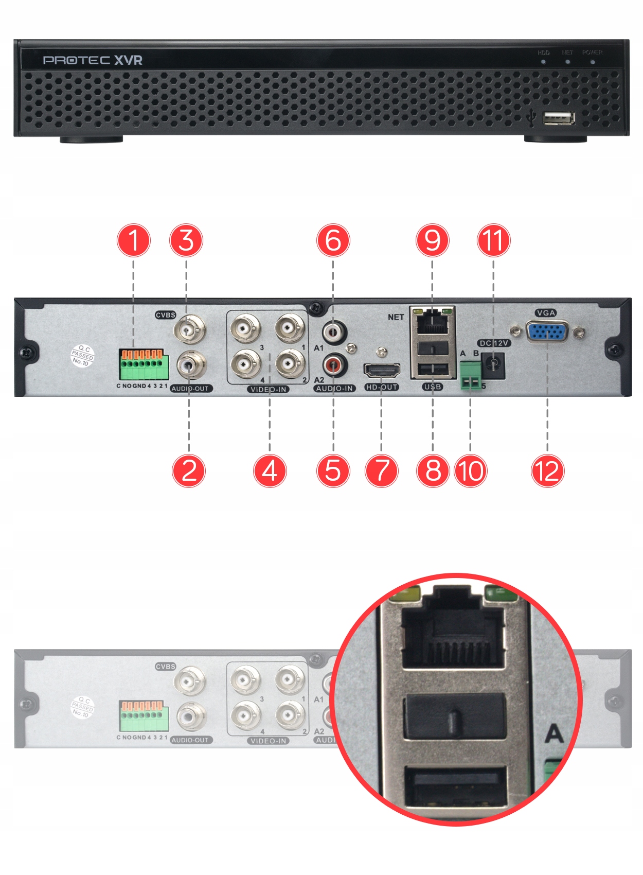 MONITORING ZEWNĘTRZNY 3 KAMERY 4K 8MP HDD IR50 Zasięg podczerwieni 50 m