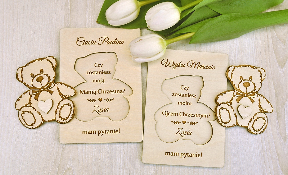 CHRZEST PROŚBA PYTANIE CIOCIU ZOSTANIESZ CHRZESTNĄ Kolor dominujący inny