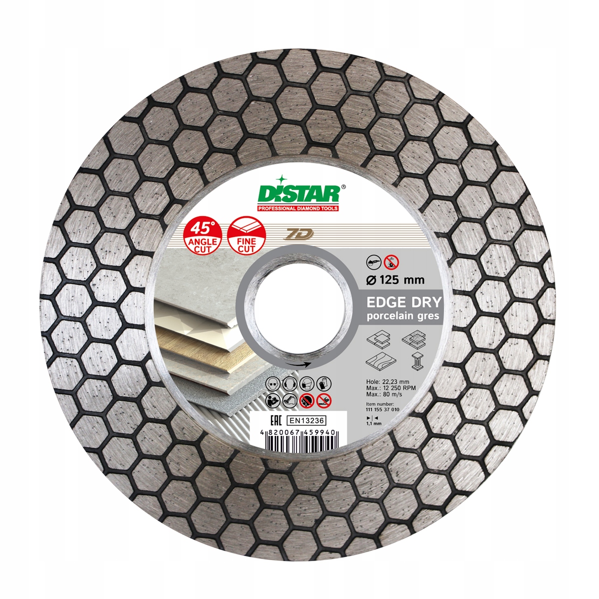 

Distar Edge Dry 125 Tarcza do cięcia pod kątem 45