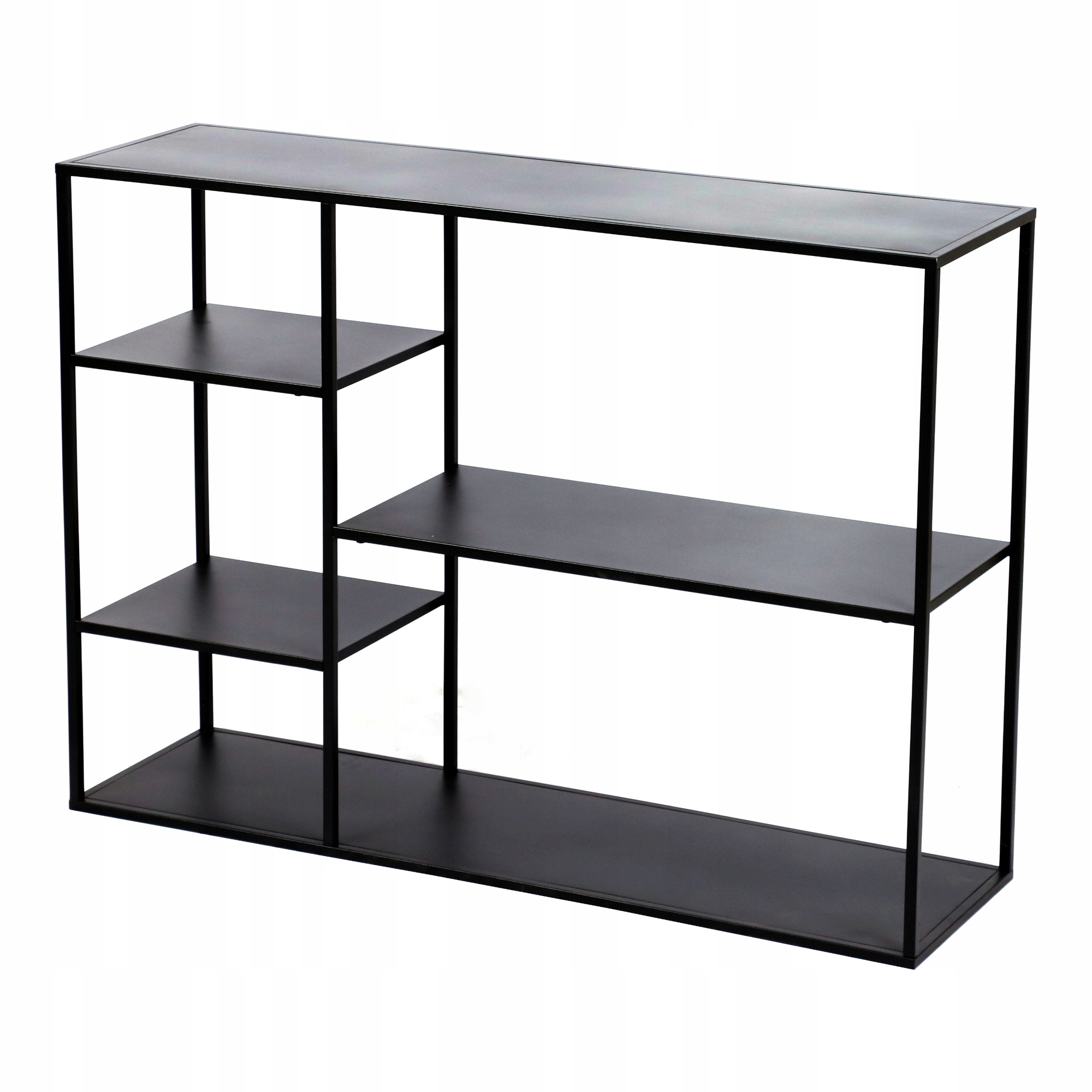 Stojanový regál 120x35x87,5 cm kov černý mat [en.casa]